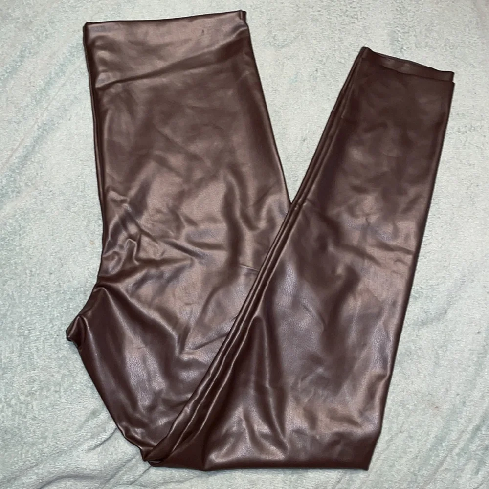 Joie Brown Faux Leather Leggings